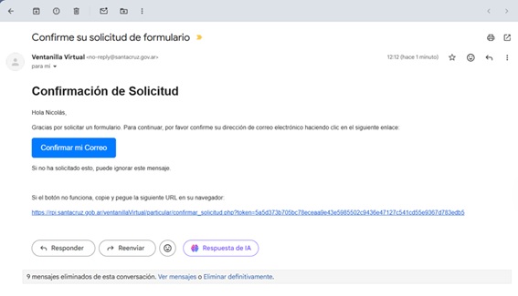 Pantalla Usuario Particular