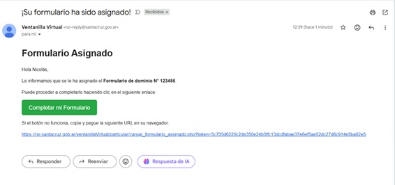 Pantalla Usuario Particular